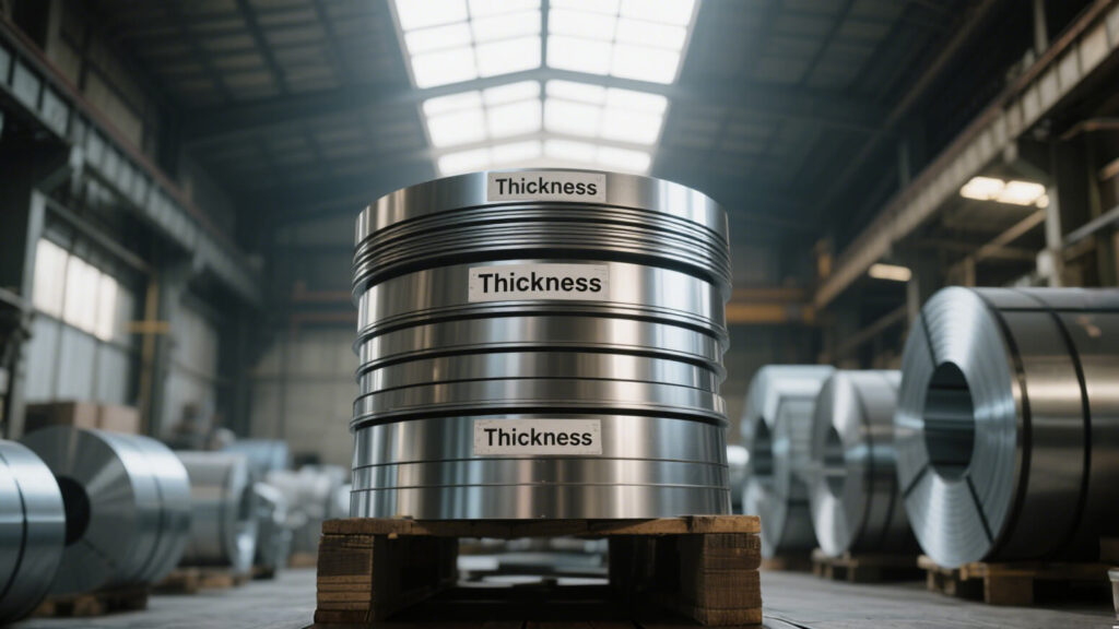Thickness of steel strip