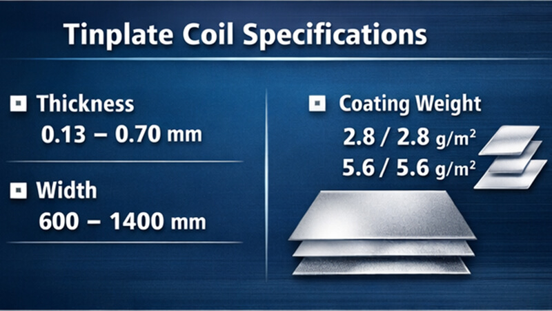 Tinplate coil specifications