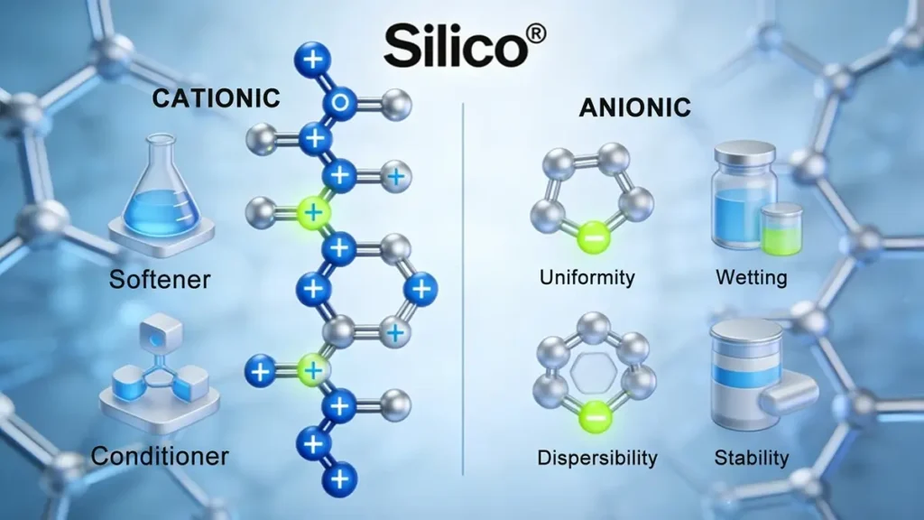 Cationic vs Anionic Ionic Silicone Fluids