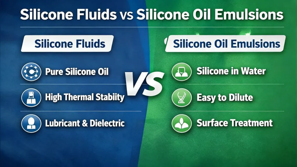 Silicone Fluids vs Silicone oil Emulsions